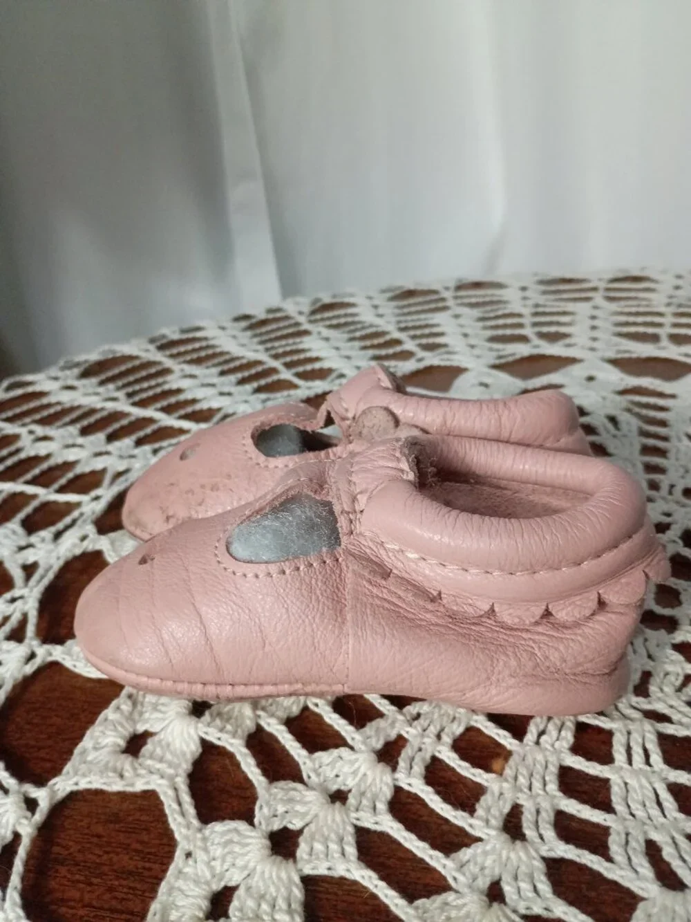 Freshly Picked Mini Sole Mary Jane Moccasin size 7 rose gold